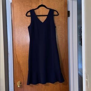 Navy blue A-line dress